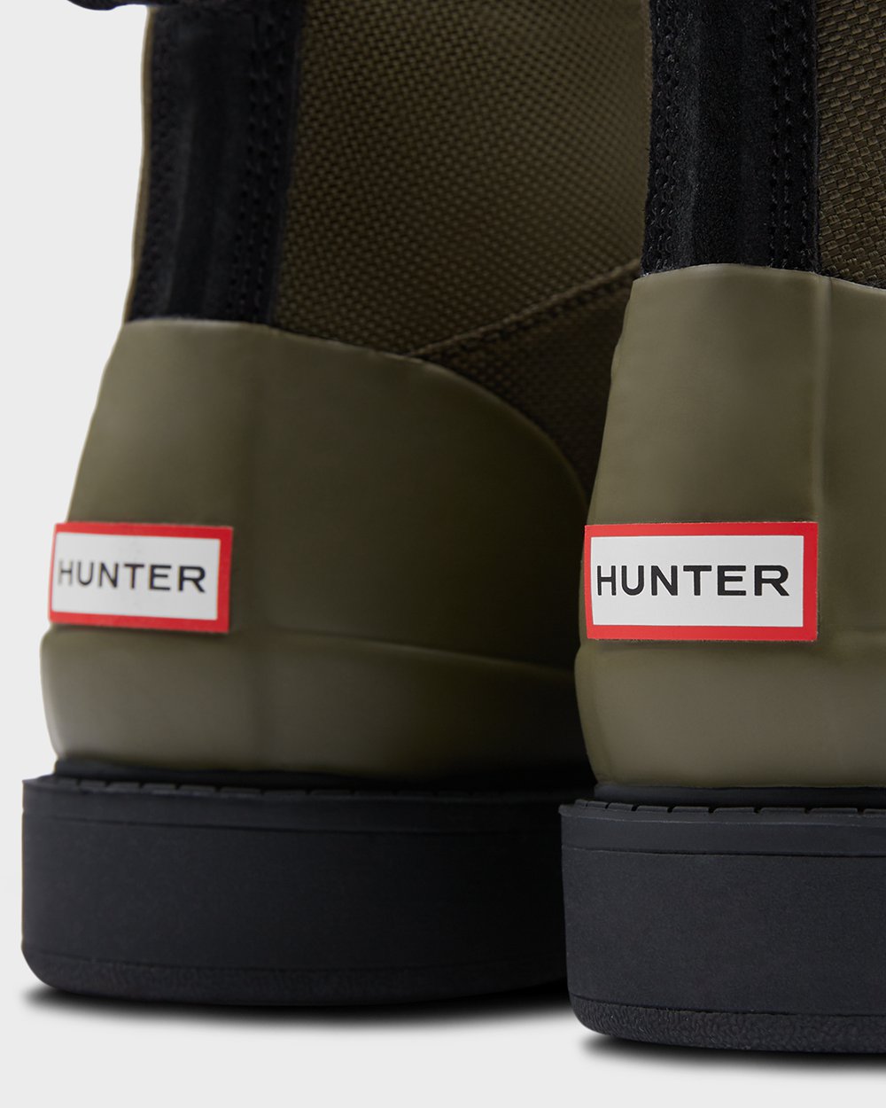 Hunter Original Insulated Ankle Commando Boots - Cheap Online Womens Black/Olive - RIJMSV031